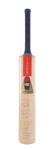 1988-89 AUSTRALIA v WEST INDIES & PAKISTAN, full size "Gray-Nicolls" Cricket Bat signed by all 3 teams, with 44 signatures including Allan Border, Dean Jones, Viv Richards, Malcolm Marshall & Imran Khan. Bat with protective plastic cover, so signatures in