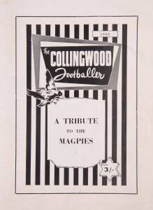 COLLINGWOOD: Collection of scarce booklets & yearbooks, noted "The Collingwood Football Club" [1959]; "A Tribute to the Magpies" [1960]; "Players Album 1962" & "1962 Second Edition"; Players Albums/Yearbooks for 1964, 1965, 1966, 1967, 1969, 1970, 1971, 1