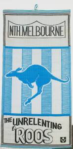 NORTH MELBOURNE: Wall hanging "Nth Melbourne - The Unrelenting 'Roos", size 87x170cm.