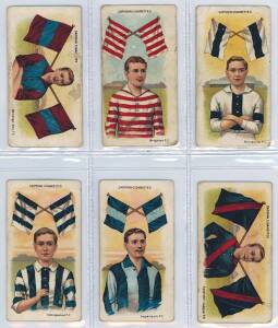 1912-13 Wills "Football Club Colours and Flags", part set [22/28]. Poor/VG.