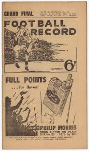 1958 "Football Record"s, 2nd Semi (Melb v Coll); Final (Coll v NM); Grand Final - Collingwood v Melbourne. Mainly Good condition.