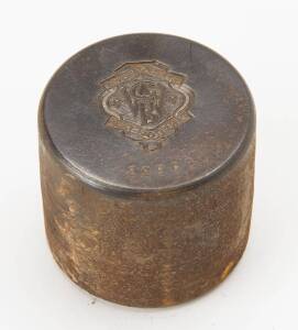 Original steel die for badge "Melbourne Racing Club", year unknown, irregular shape, 29x35mm. Ex Stokes & Sons archive.