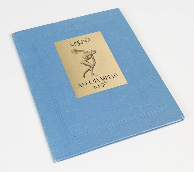 1956 MELBOURNE OLYMPICS - INVITATION BOOK 2: "Melbourne's Olympic Games Invitation", [Melbourne, 1948], rare 44-page book with Melbourne brochure, map & 32-page French translation in back pocket.