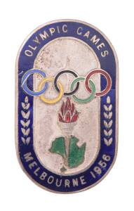 OFFICIAL BADGE FOR SPORTS OFFICIAL, minted by K.G.Luke, with blue enamel border, silver background (no ribbon), numbered "3244" on reverse.