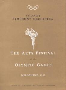 "The Arts Festival of the Olympic Games" set of 6 programmes for concerts by the Sydney/Melbourne Symphony Orchestras, bound together in grey cloth.