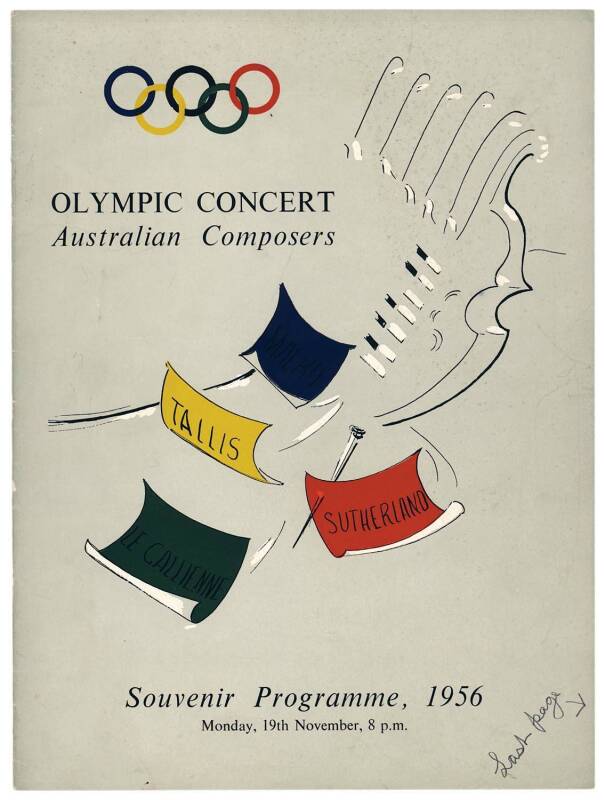 "Olympic Concert - Australian Composers, Souvenir Programme, 1956. Monday 19th November, 8pm".