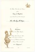 "Invitation. The Mayor, Councillors and Citizens of the City of Brighton... to a Reception in honour of Yachtsmen participating in Dragon Class events of the XVIth Olympiad". Superb condition. Scarce. - 2