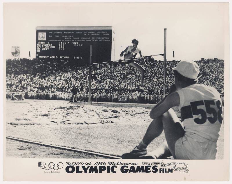 1956 MELBOURNE OLYMPICS: Lobby Cards (4) for "The Official 1956 Melbourne Olympic Games Film".