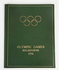 "The Games of the Sixteenth Olympiad, Melbourne MCMLVI", published by The Argus and Australasian Ltd [Melbourne, 1956], deluxe edition in green cloth with gilt title, signed by E.A.Doyle, Press & Publicity, Olympic Organising Committee.