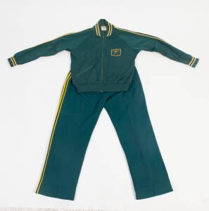 1968 MEXICO OLYMPICS: Australian tracksuit top & pants, the top with badge "Australia" over Kangaroo & Olympic rings. Good condition. Ex Alan Callaway, Men's Eight Coach.