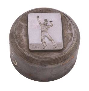 Original steel die for beautifully engraved tennis medallion, 38x50mm. Ex Stokes & Sons archive.