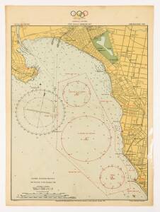 MAP: "Olympic Yachting Regatta, Prepared by the Hydrographic Service R.A.N. for the Australian Yachting Federation. Australia. 1956", laminated, 37x54cm.