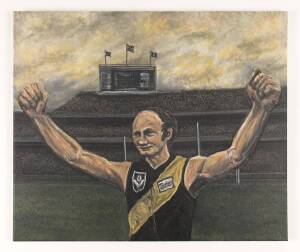 KEVIN BARTLETT (Richmond): Painting "Hungry" by Ian Mcnair, acrylic & damar varnish on canvas, signed & dated 2006, size 60x50cm.