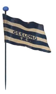 1908 Wills "Football Flags Shaped with Pin" [1/27] - Geelong. G/VG.