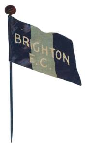 1908 Wills "Football Flags Shaped with Pin" [1/27] - Brighton. G/VG.