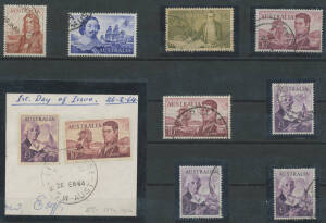 Carton of collector's duplicates including two albums of mostly used Australia with lots of pickings including Kangaroos to 5/- x2, ANZAC Jubilee SA Centenary NSW Sesqui & AIF sets, Arms set x2, &pound;sd Navigators to &pound;1 x4, better Decimal values etc, also min
