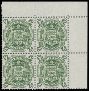 Large box of odds n sods but including a stockbook of blocks of 4 with Australia Arms set, 5/- Cattle, 10/- & &pound;1 Navigators and Flowers set, AAT pre-Decimals, Norfolk Island to 10/-, PNG to &pound;1 QEII including Birds set etc, folder with 1963 Royal Visit 2/3