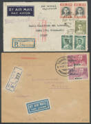 Batch of mostly 1930s Thai airmail covers x12 plus 1893-1905 local Postal Cards very fine used x4, also Madagascar 1931 uprated usage of 50c Postman Envelope to the USA, Tonga 1967 commercial airmails to Australia with "coin" self-adhesives (very scarce f - 5