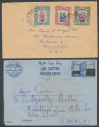 Valuable batch of commercial covers including Abu Dhabi 1965 to GB with 50np Antelope & 1972 airmail with 'UAE' Overprints 35f, Dubai Aerogrammes x4, 1942 remarkably fine POW cover from GB to Malaya, Bechuanaland 1893 1d Postal Card with 'MAFEKING/BECUANA - 3