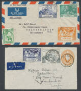 OMNIBUS ISSUES: Valuable batch of commercial covers with 1949 UPU issues from Aden to Zanzibar with better frankings including solos, postcard & formular aerogramme rates, airmail & registered covers, scarcer postmarks, better destinations, etc, condition - 3