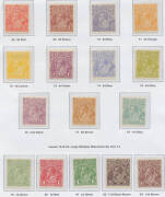 Above-average collection in Seven Seas hingeless album with Kangaroos First Wmk to &pound;1 plus 'Specimen' trio, KGV Heads complete (the 1d red Die II is creased), ANZAC & Jubilee sets, condition a bit variable but generally fine to very fine; then 1937-65 iss - 3