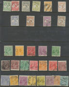 1913-87 collection in "Seven Seas" hingeless album including Kangaroos various wmks to 5/- (3) plus a good range of punctured 'OS' issues, KGV to 1/4d (3) plus OS Overprints to 5d & Kingsford Smith duo, some Commems to 1940, &pound;1 Robes, Arms set, good rang