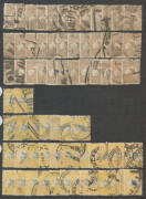 Dealer's stockbook with a good array of material including many 'OS' - natably Large 'OS' to 9d - & 'OS/NSW' perfins etc, some postmark interest, generally fine but many of the values from 1/- to 5/- have unattractive parcel cancels. Entirely unchecked by
