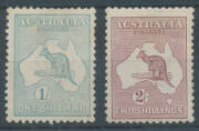 1/- (a couple of short perfs), 2/- maroon (regummed), 5/-, 10/- & £1 grey (a few short perfs), very lightly mounted, Cat $2300. Advertised retail $2350. (5) - 2