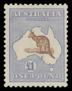 52A £1 chocolate & dull blue BW #52A, fresh colours, regummed, Cat $3500.