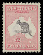 56C &pound;2 purple-black & rose-carmine BW #56C, excellent centring, gum-side blemishes, Cat $6000.