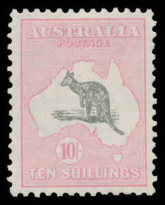 49 10/- grey & pink, well centred, a few slightly short perfs, unmounted, Cat $3000. Advertised retail "POR".