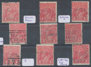 ONE PENNY: Stockbook of Penny Reds plus some on cards with shades/UV reactions noted, also some identified varieties. (900 approx) - 2