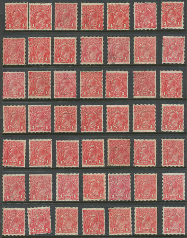 ONE PENNY: Large Hagner album of Penny Reds, probably picked-over. (4000 approx)
