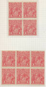 ONE PENNY: Neatly mounted & annotated collection on Godden "Warwick" leaves being a study of mostly catalogued varieties from the four plates with a high percentage of mint material including a great many multiples from Red Violet & Green Printings across - 2
