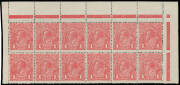 72(3) Rough Paper 1d red with the Watermark Inverted BW #72a Plate III block of 12 from the top of the sheet [1-6/7-12], nine units are unmounted, Cat $1500++.