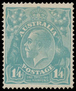 128F 1/4d deep turquoise-blue BW 128F, exceptional centring, Cat $4000. RPSofV Certificate (1999).