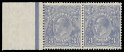 107a 3d dull blue Types A-B pair with the Watermark Inverted BW #107A/Ba/aa, unmounted, Cat $975+.