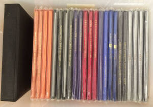Australia Post Yearbooks including 1999 x4, 2000 x4, 2001 x3, 2002 x3, 2003 x2 & 2005 x2, also 2004 Olympic Gold Medallists x2, 2005 Territories x2 and AAT 1957-1980 Isues in Sherwood folder. Very heavy. (47 items)