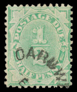 1902-04 Completed Design &frac12;d emerald Perf 11 with the Watermark Inverted BW #14A, cds cancel, Cat $375.