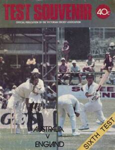 CRICKET PROGRAMMES, noted 1975 Australia v England 6th Test; 1975 Queensland v Victoria; 1976 Queensland v Victoria; 1976 Queensland v Invitation XI (Centenary of QCA). Fair/Good condition.
