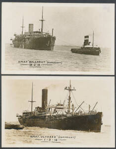 Batch of Troopship postcards mostly identified by Convoy, many real photo types including several outstanding photos by JE Barnes (Kew) etc, generally fine to very fine & mostly unused. Ex Michael Blake. (30)