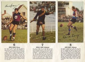 1966 Mobil "Mobil Football Photos 1966 - Victorian Footballers", complete set [40] stuck down in album. Good condition.