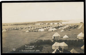 MILITIA: Real photo picture postcards of the 1914 Easter Training Camps at Gawler SA x2 & Burrumbeet Vic, unused. (3)