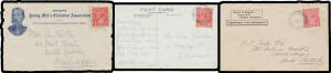 MILITARY CAMPS: Covers with Military Camp cds of Liverpool NSW; Enoggera Qld x2 (one a Brisbane YMCA illustrated front); Mitcham SA x2 (one with 'MILITARY CAMP/24SE1914/STH AUSTRALIA' "relief" cds) & Morphettville SA; Claremont Tas with 'MILITARY CAMP 1/T