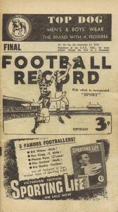 1949 "Football Record"s, 2nd Semi Final - Carlton v North Melbourne & Preliminary Final - Essendon v North Melbourne. Fair/Good condition.