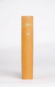 "Wisden Cricketers' Almanack" for 1896, rebound in tan cloth, preserving back wrapper. Fair/G.