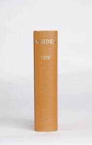 "Wisden Cricketers' Almanack" for 1900, rebound in tan cloth, preserving original wrappers. Fair/G.