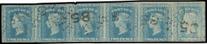 1856-60 Imperforate Small Diadems 2d blue (shades) Plate I SG 110-113 mounted & annotated collection of the units that received Major Retouches comprising [13] original state x2 (one a Double Print), "Blistered" x7 (two in pairs) & Retouched x3; [24] orig