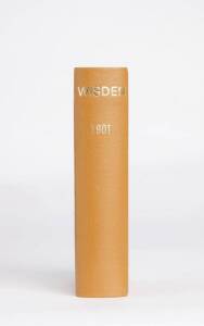 "Wisden Cricketers' Almanack" for 1901, rebound in tan cloth, preserving original wrappers. G/VG.