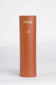 "Wisden Cricketers' Almanack" for 1905, rebound in brown cloth, preserving front wrapper. Fair/G.